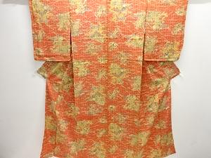 秋草模様小紋着物